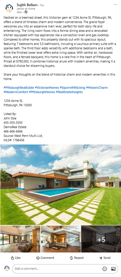 Listing post sample - 1