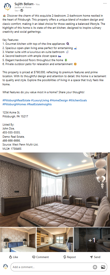 Listing post sample - 2